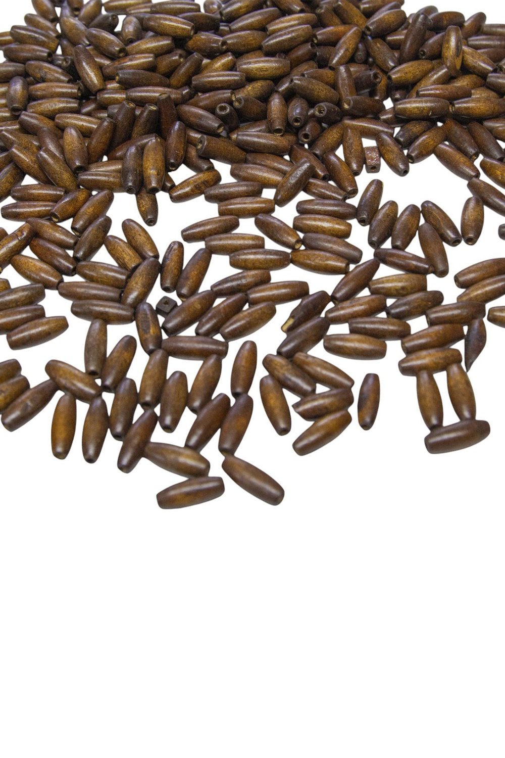 12 Mm Arpa Kahverengi (22X6 MM) Ahşap Boncuk 50 gr (100 ADET)