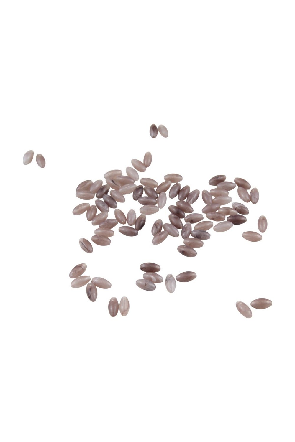 12x5 mm Oval Açık Bej Tonunda İçten Delikli Boncuk Aksesuar Takı Malzemesi (20 Adet)