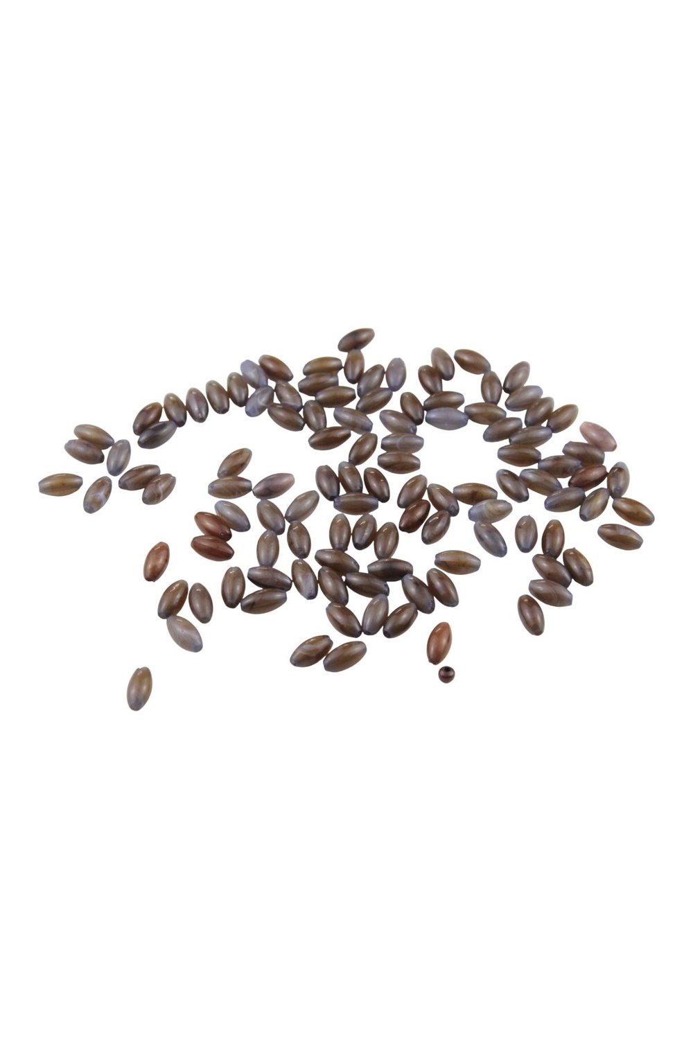 12x5 mm Oval Kahverengi İçten Delikli Boncuk Aksesuar Takı Malzemesi (20 Adet)