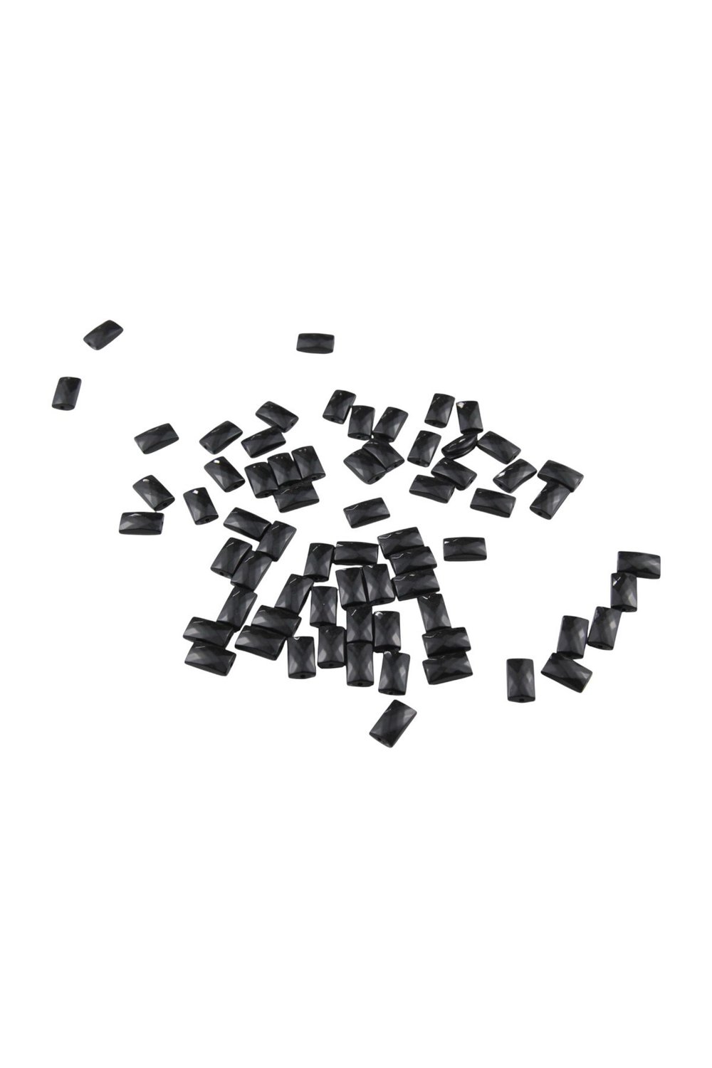 12X8 mm Siyah İçten Delikli Boncuk Aksesuar Takı Malzemesi (20 Adet)