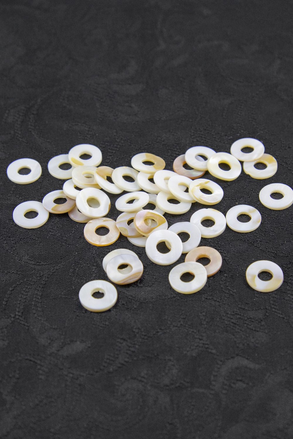 15 mm Halka Model Pul Doğal Taş Takı Aksesuar Malzemesi (30 Adet)