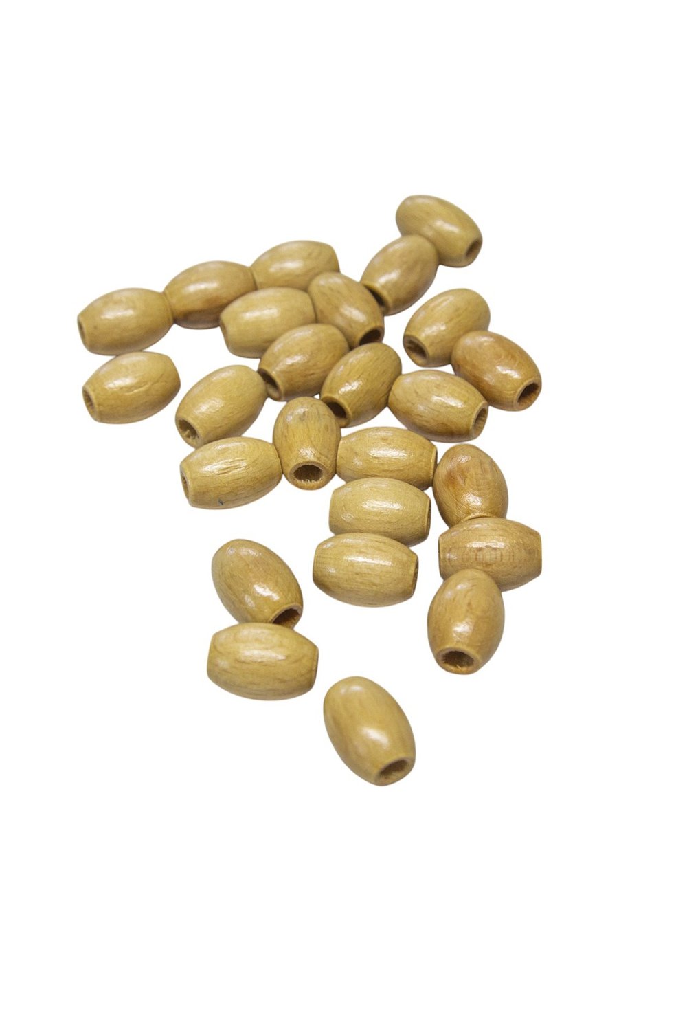 2 Cm Oval Ahşap Boncuk (10'LU)