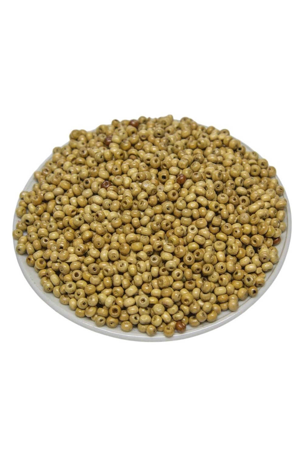 2 mm Açık Ham Rengi Ahşap Boncuk 50 gr