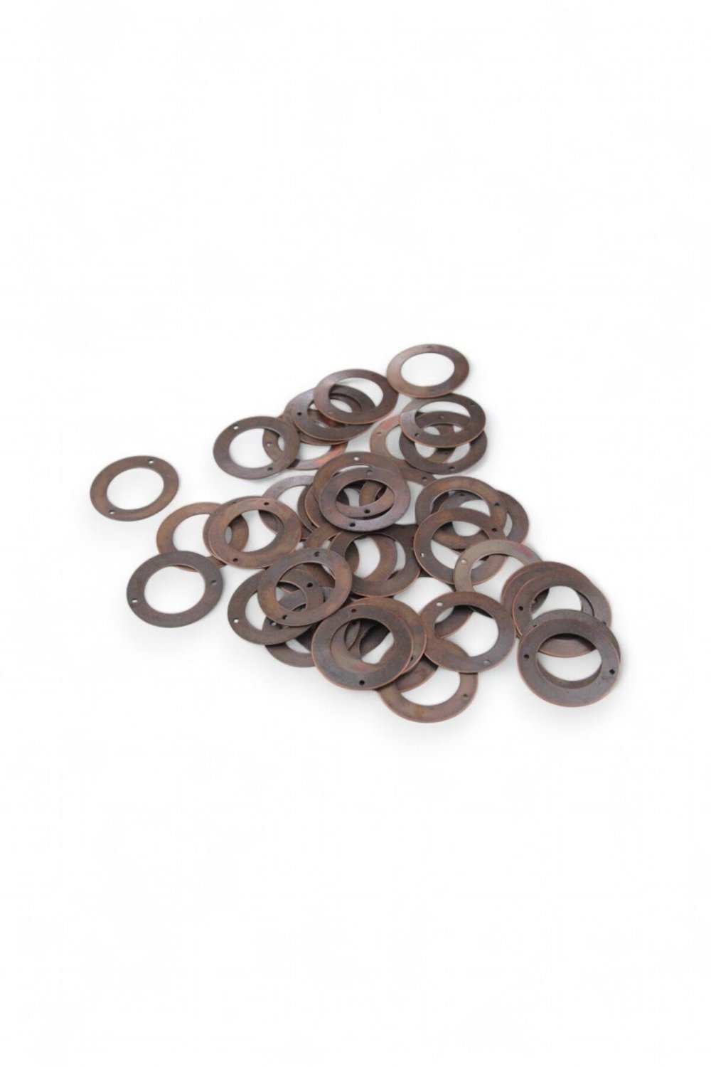 25x4,5 mm Çift Delik Ortası Açık Pul Payet (20 Adet)