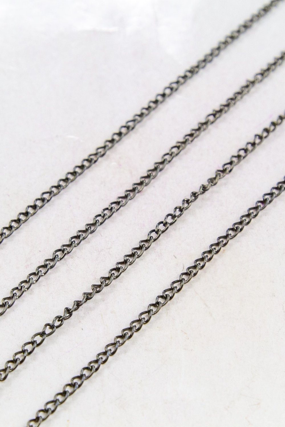 3 mm Antrasit Zincir Aksesuar Takı Malzemesi 2 Metre