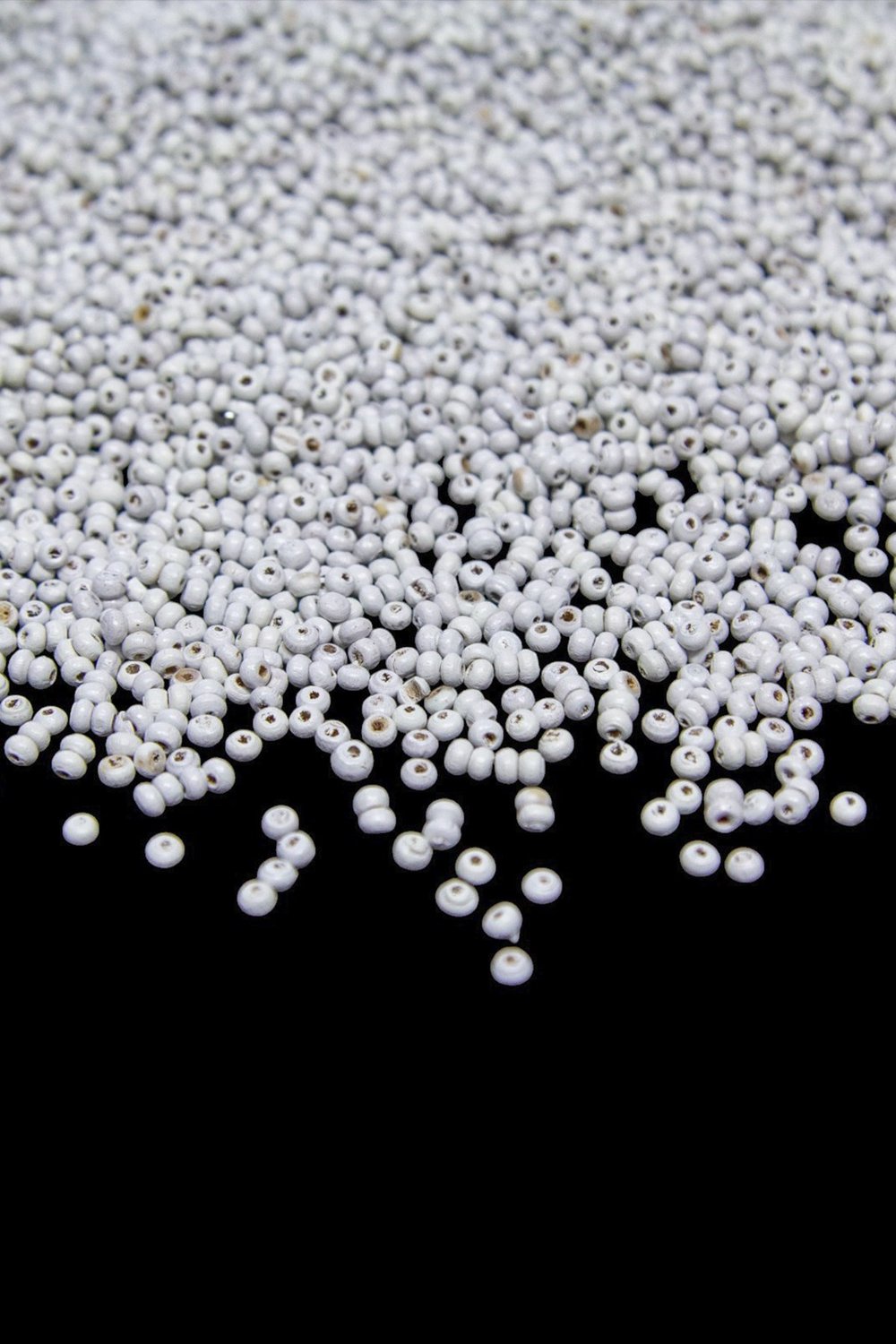 3 mm Beyaz Renk Ahşap Boncuk 50 gr