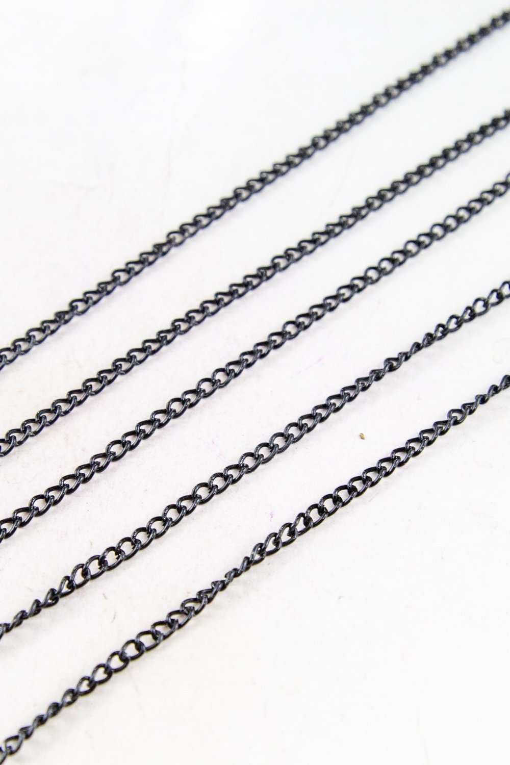 3 mm Siyah Zincir Aksesuar Takı Malzemesi 2 Metre
