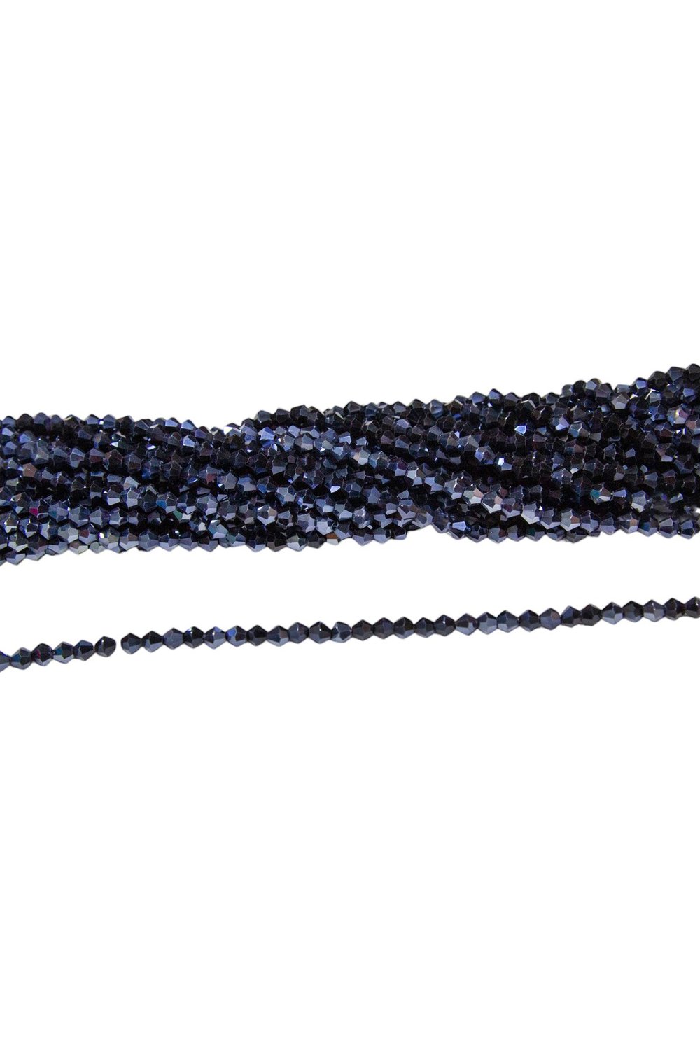 4 mm Füme Piramit Kristal Cam Boncuk 1 Dizi - (85 Adet)