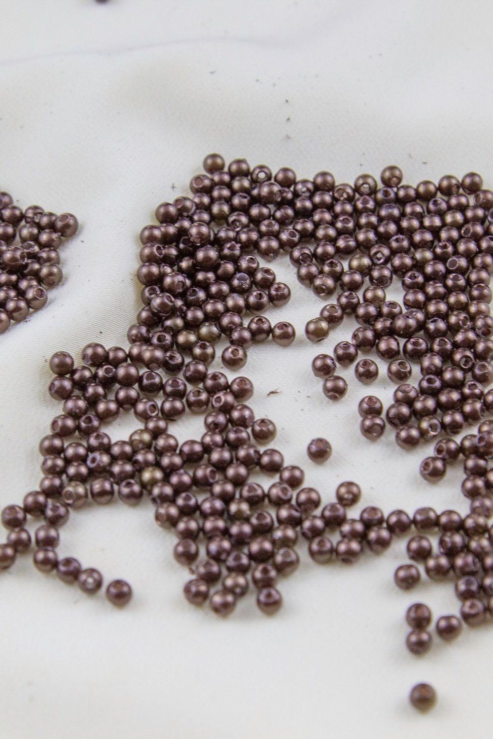 4 mm Güzel Kahve Plastik İnci Boncuk Aksesuar Takı Malzemesi (25 Gr)