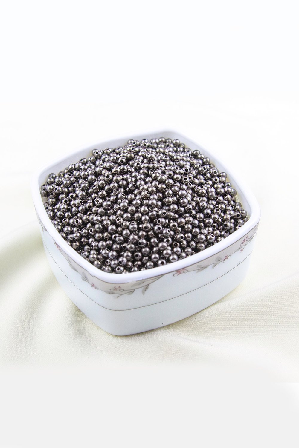 4 mm Parlak Metalik Plastik İnci Boncuk Aksesuar Takı Malzemesi (25 Gr)