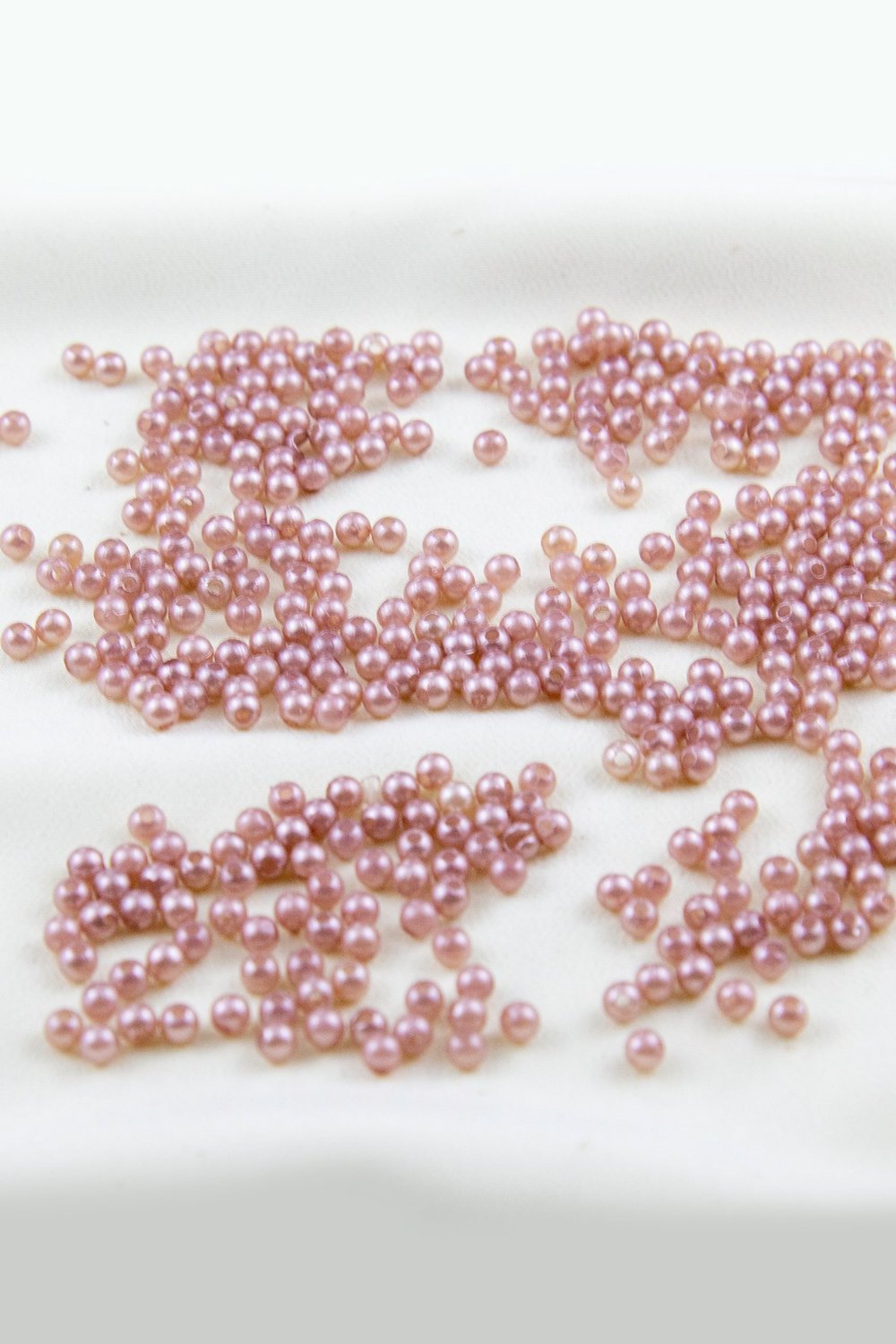4 mm Soluk Pembe Tonu Plastik İnci Boncuk Aksesuar Takı Malzemesi (25 Gr)
