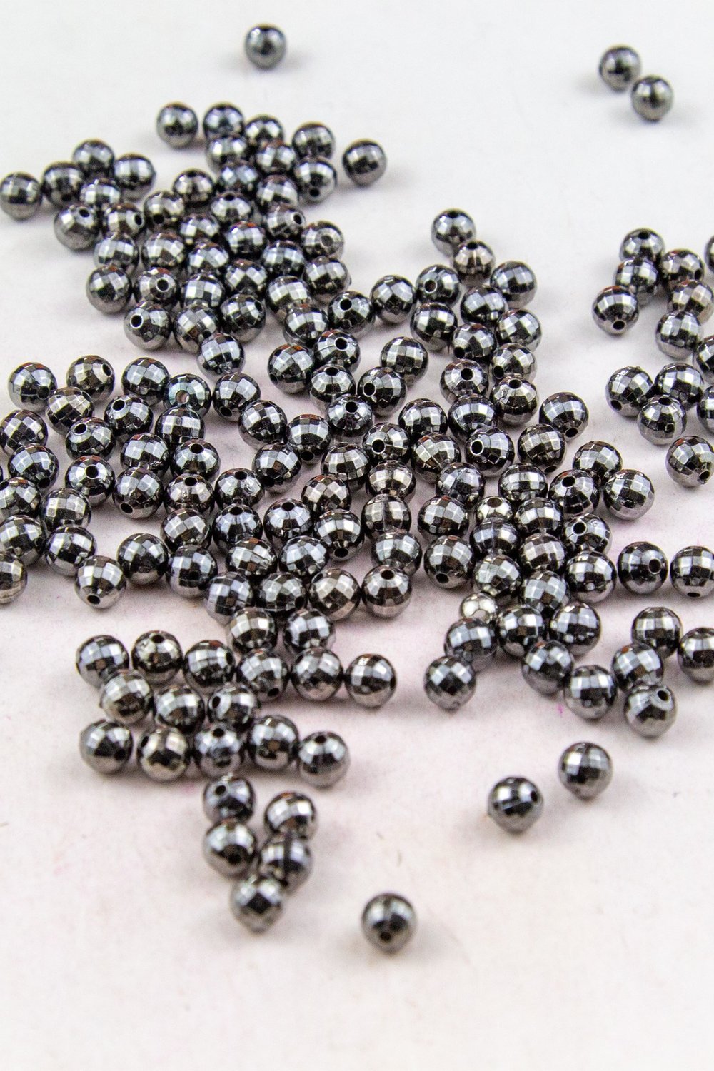 5 mm Dünya CCB Kaplama Koyu Gümüş Boncuk Aksesuar Takı Malzemesi (25 Gram)
