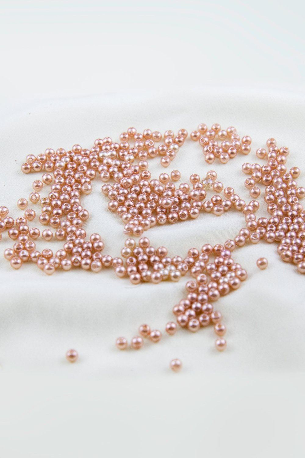 6 mm Açık Pembe Somon Plastik İnci Boncuk Aksesuar Takı Malzemesi (25 Gr)