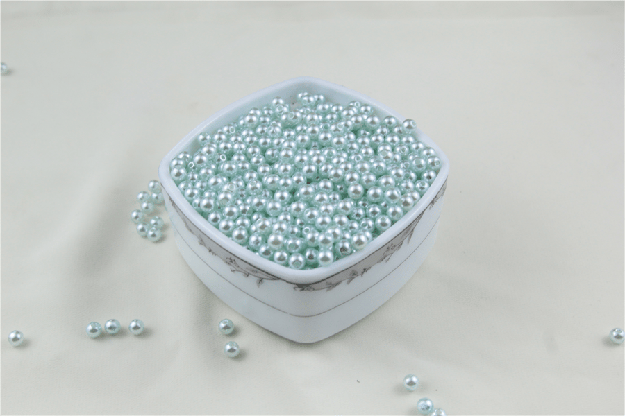 6 mm Açık Soluk Turkuaz İnci Boncuk 30 Gr (Kolye, Bileklik, Küpe ve Takı Yapımı)