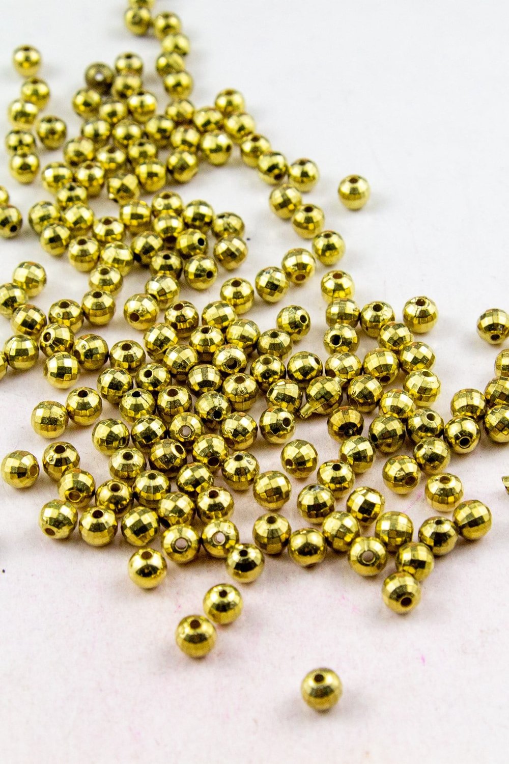6 mm Dünya CCB Kaplama Gold Boncuk Aksesuar Takı Malzemesi (25 Gram)