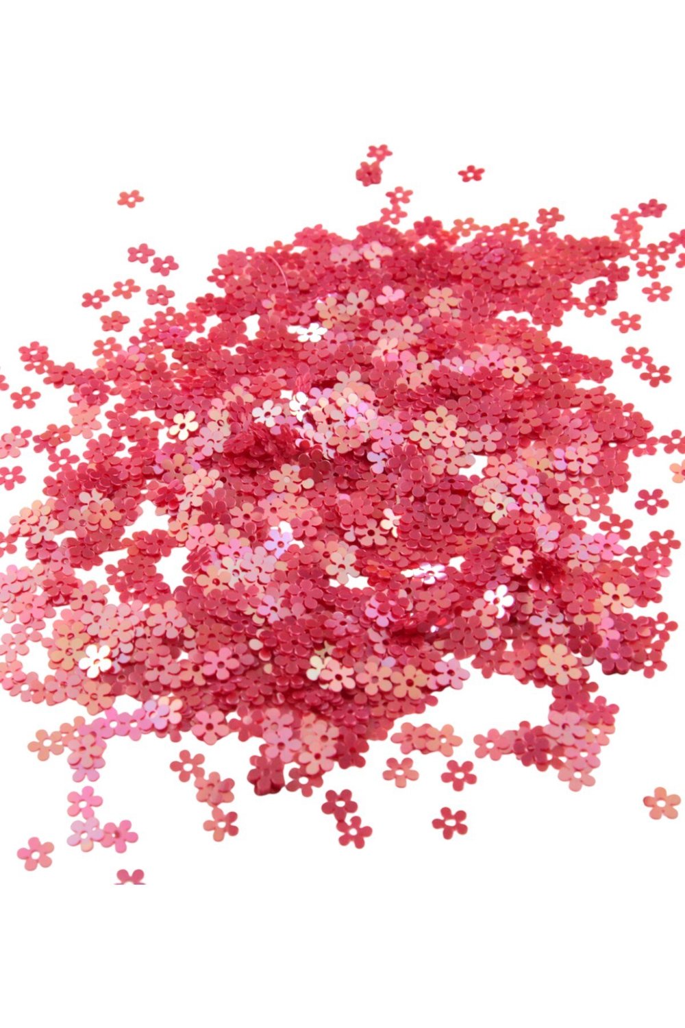 6 mm Güzel Kırmızı Ortadan Delikli Papatya Pul (25 Gr)