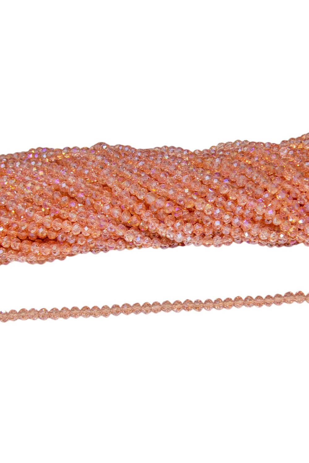 6 mm Somon Kristal Cam Boncuk 1 Dizi - (80-85 Adet)