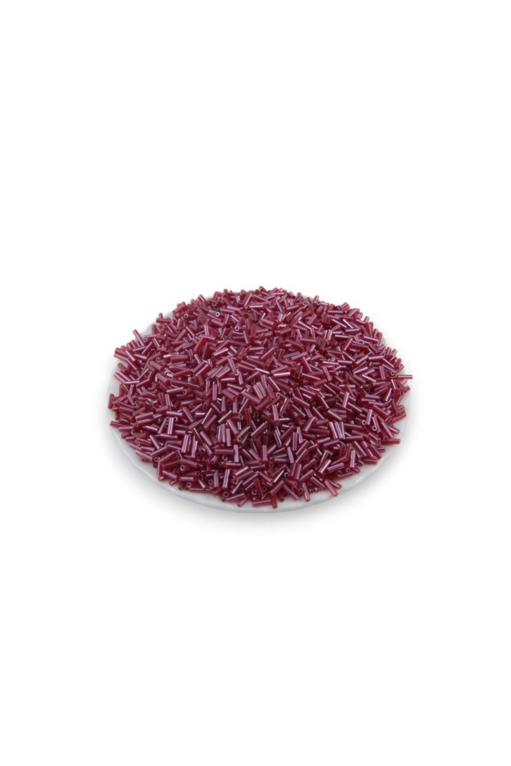 6x2 mm Al Kırmızı Boru Boncuk 100 Gr