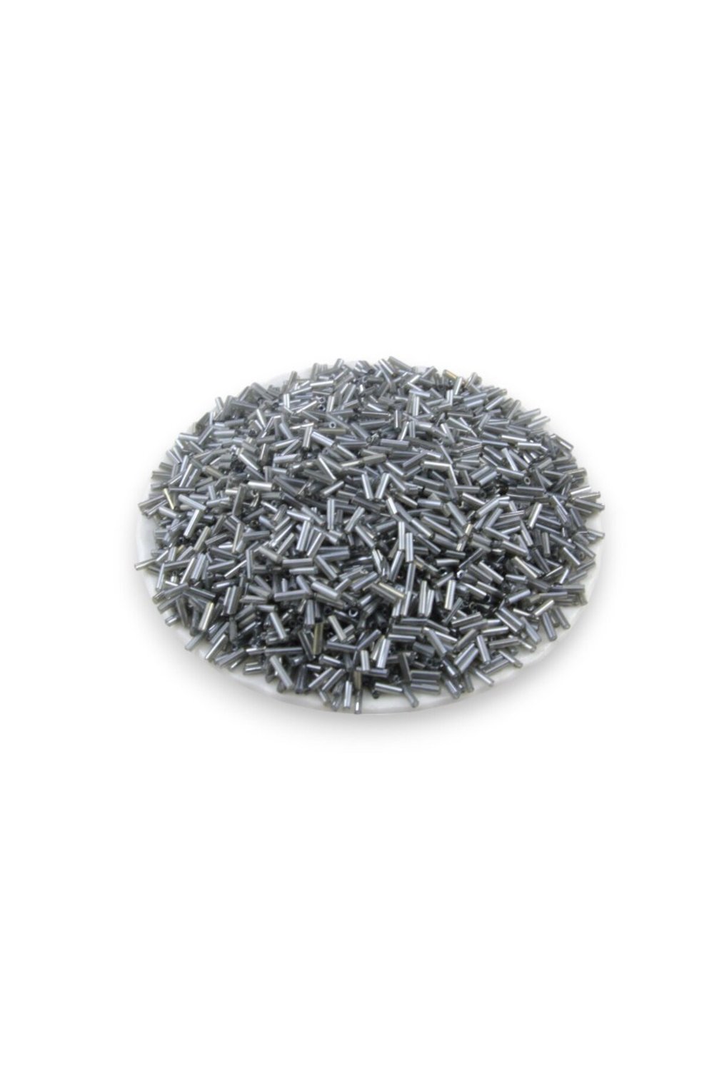 6x2 mm Gri Boru Boncuk 100 Gr
