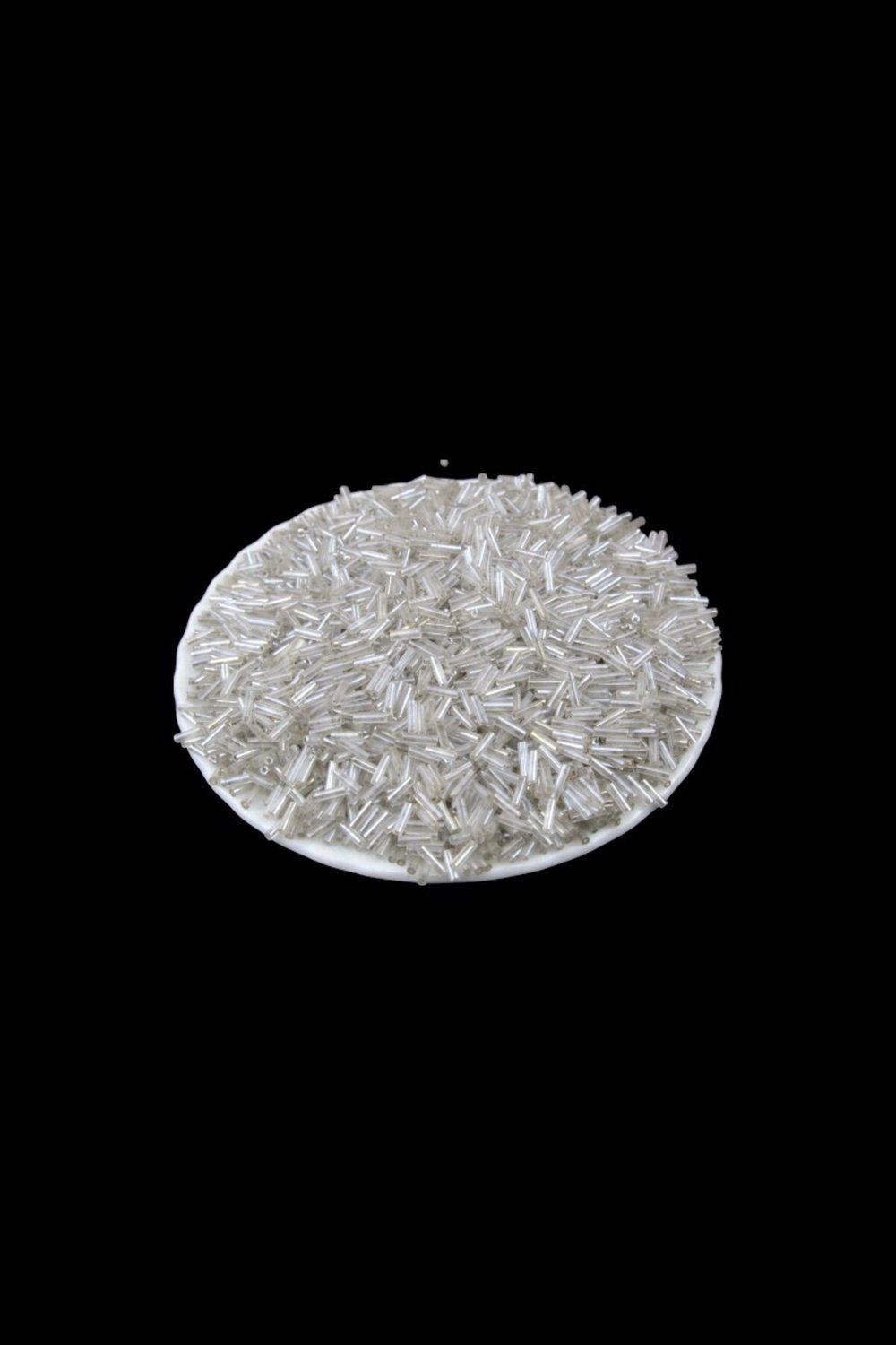 6x2 mm İçten Boyalı Gri Boru Boncuk 100 Gr