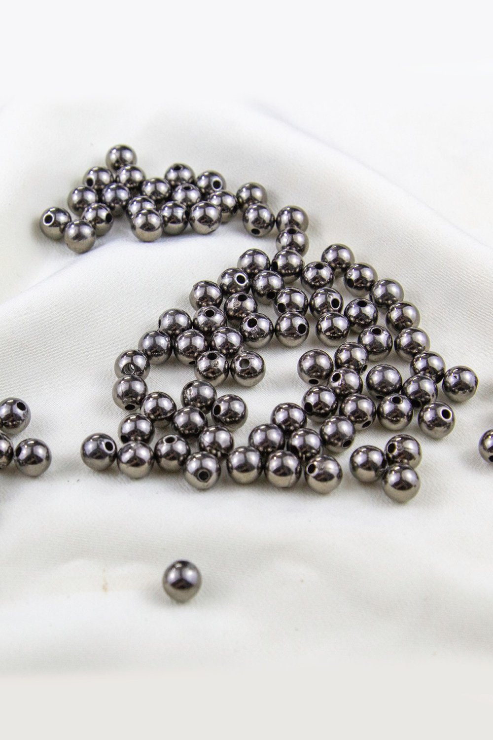 8 mm Antrasit Kaplama CCB Plastik İnci Boncuk Aksesuar Malzemesi (25 Gr)