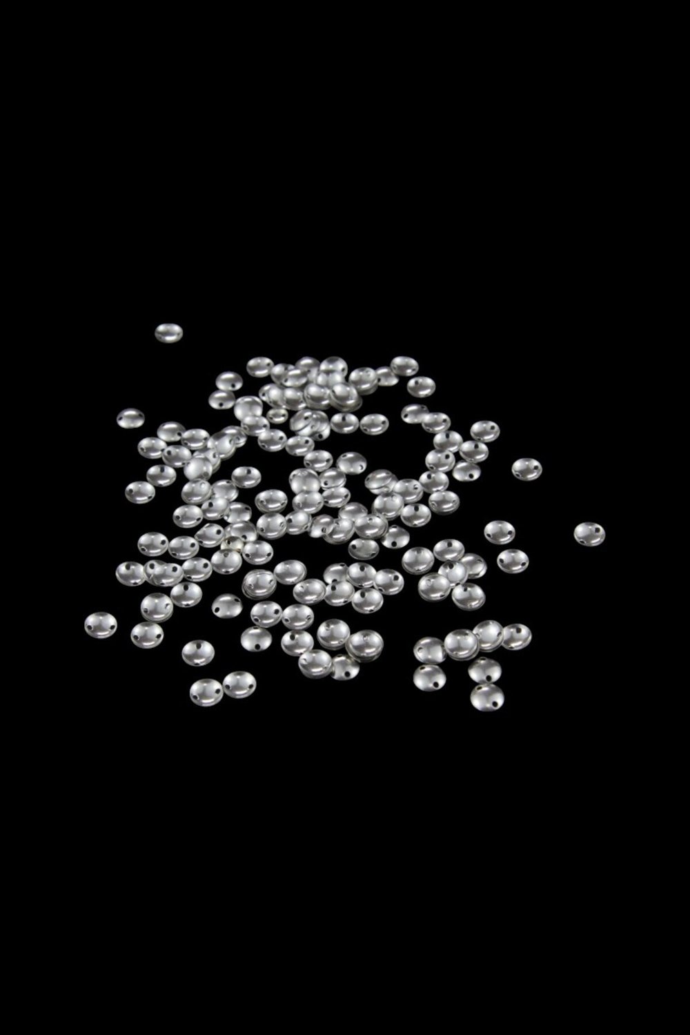 8 mm Bombeli Gümüş Pirinç Pul Payet (20 Gr 110 Adet)