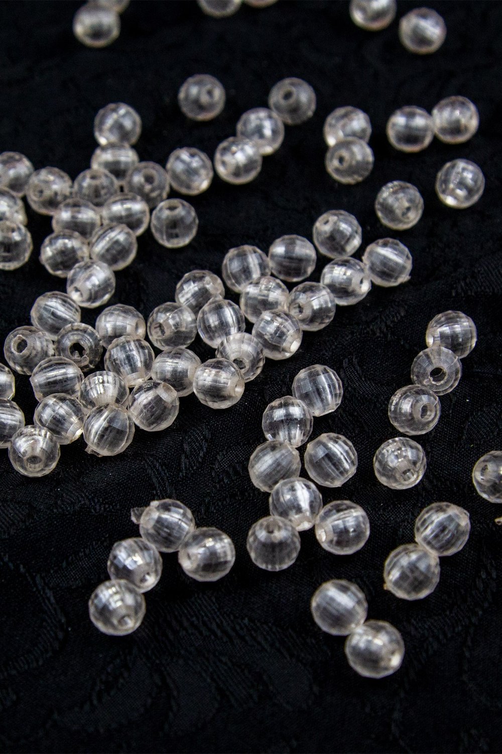 8 mm Dünya Bej Akrilik Boncuk Aksesuar Takı Malzemesi (25 Gram)