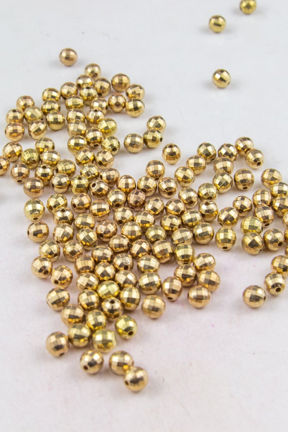 8 mm Dünya CCB Kaplama Gold Boncuk Aksesuar Takı Malzemesi (25 Gram)