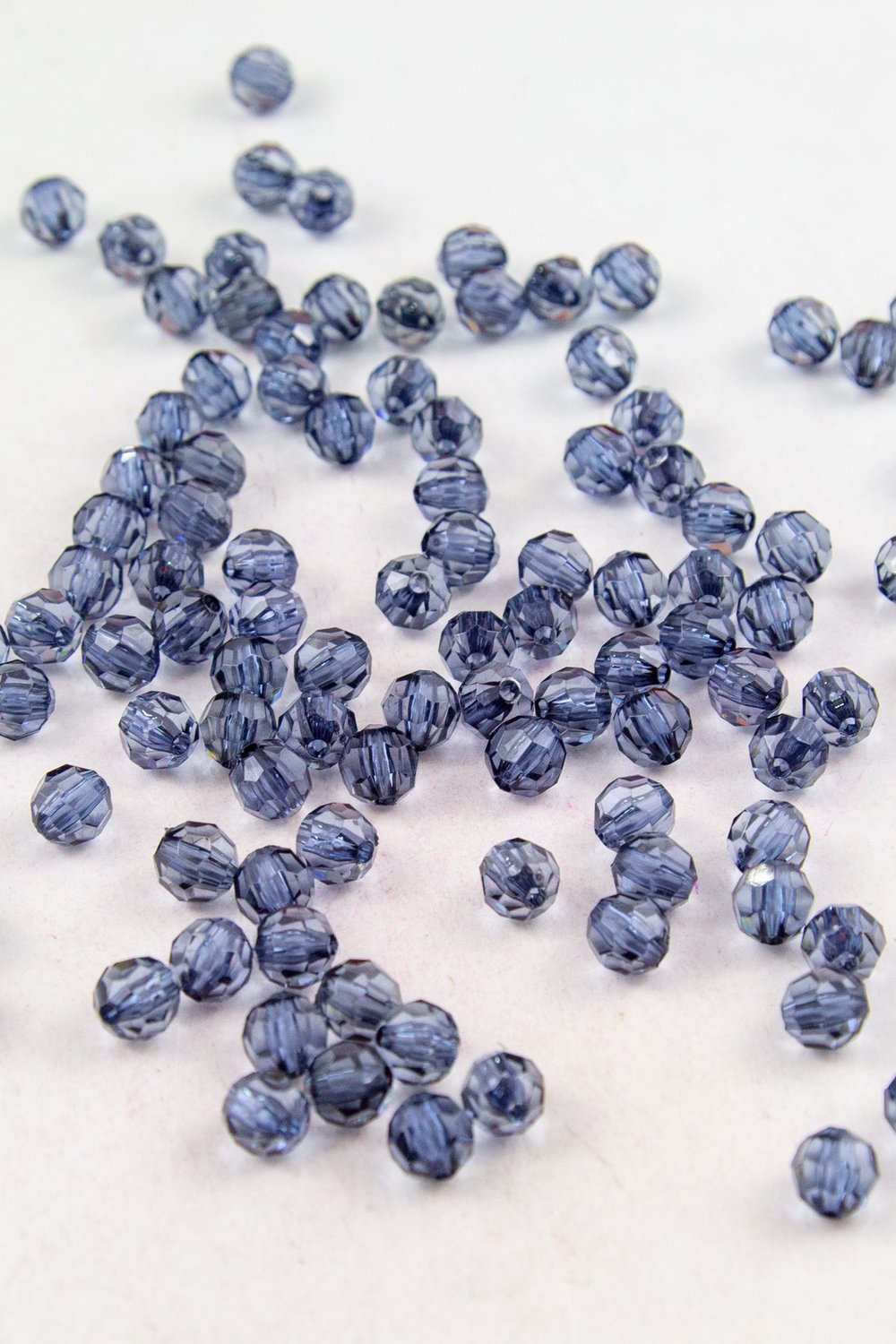 8 mm Dünya Lacivert Akrilik Boncuk Aksesuar Takı Malzemesi (25 Gram)