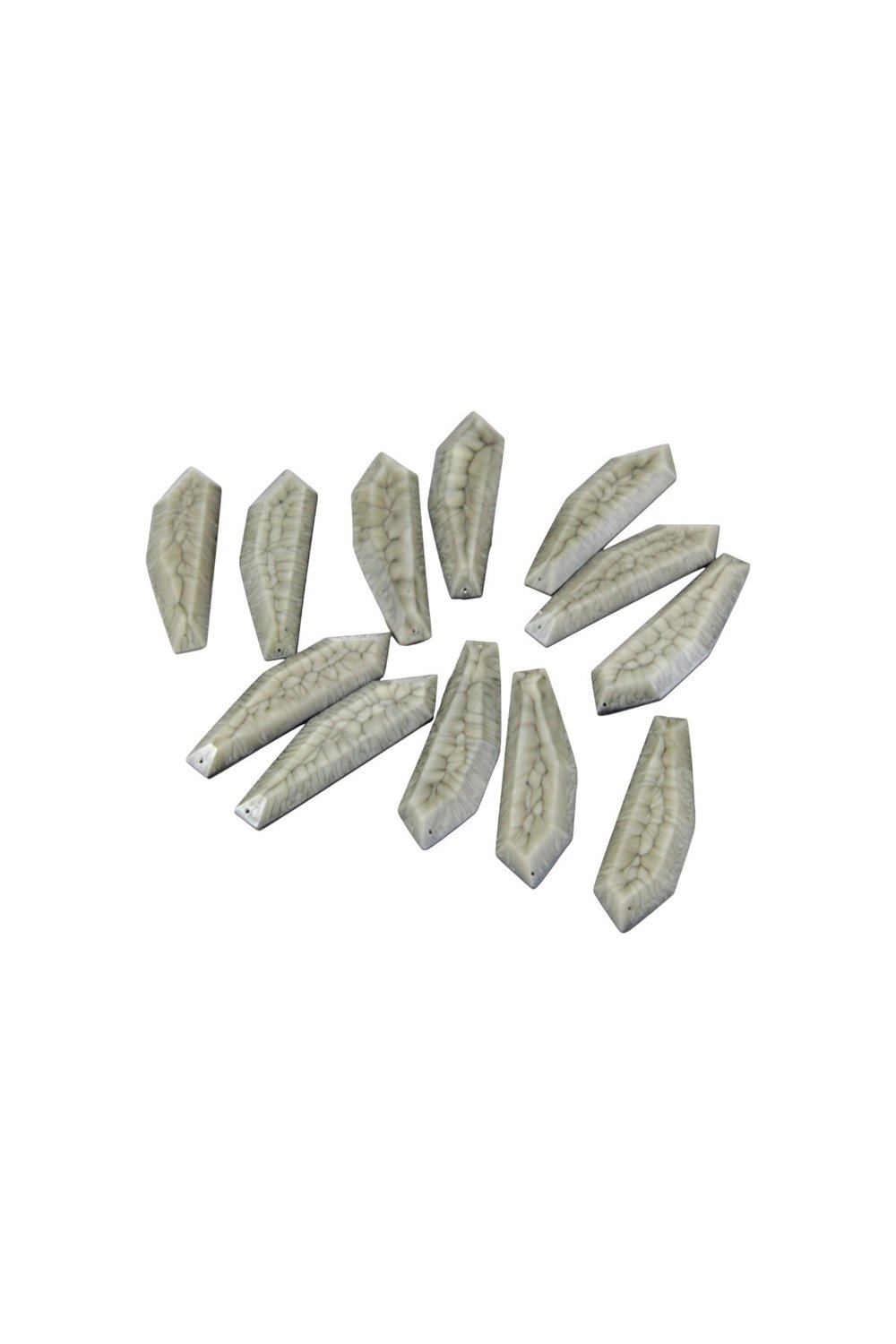 Açık Gri Damar Desen 58x17 mm Doğal Görünümlü Dikme Taş Aksesuar (3 Adet)