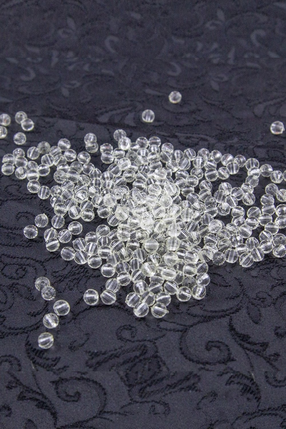 Açık Krem 6 mm Dünya Akrilik Boncuk Aksesuar (25 Gram)