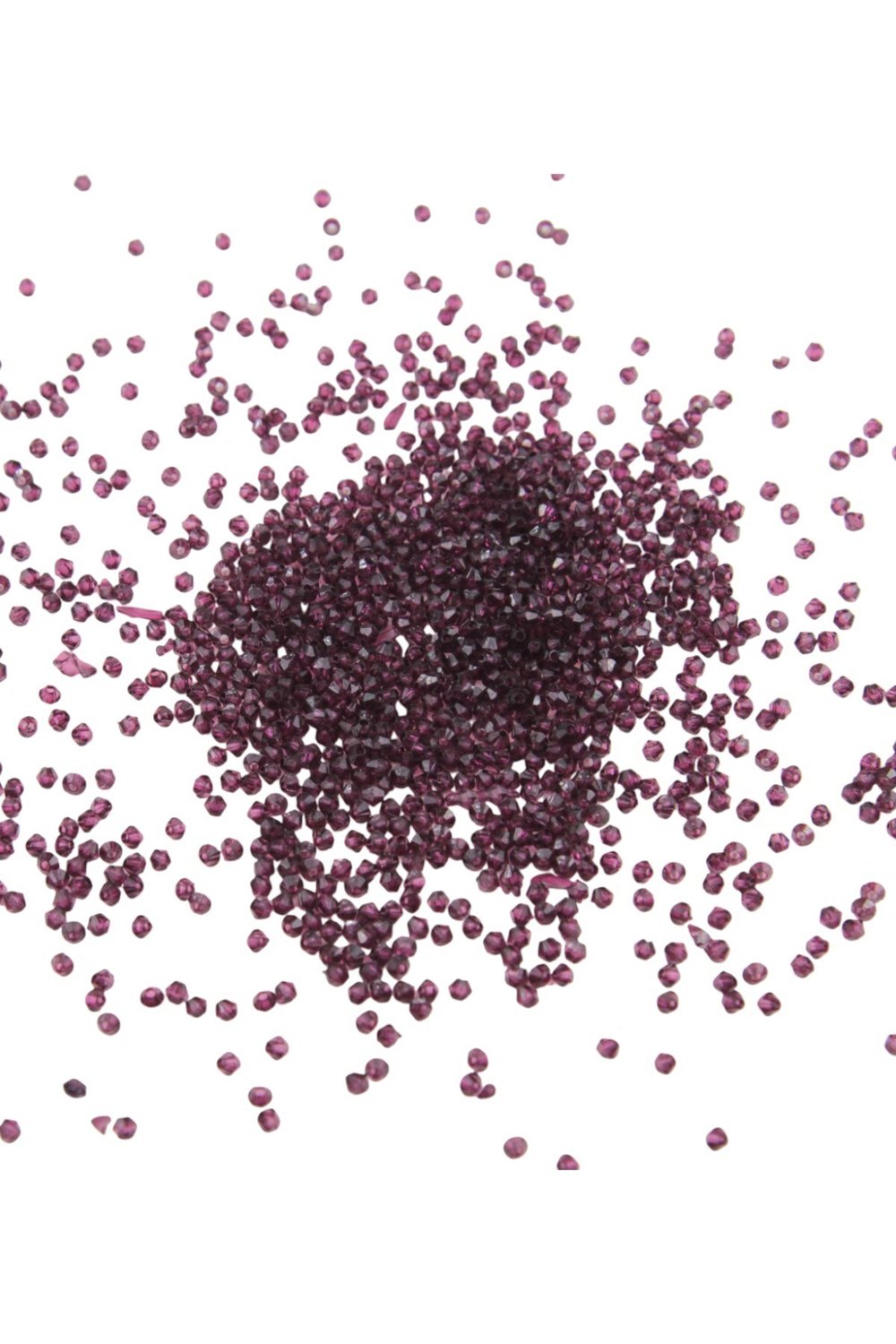Bordo 3 mm Piramit Akrilik Boncuk Akseuar Takı Malzeme (25 Gr)
