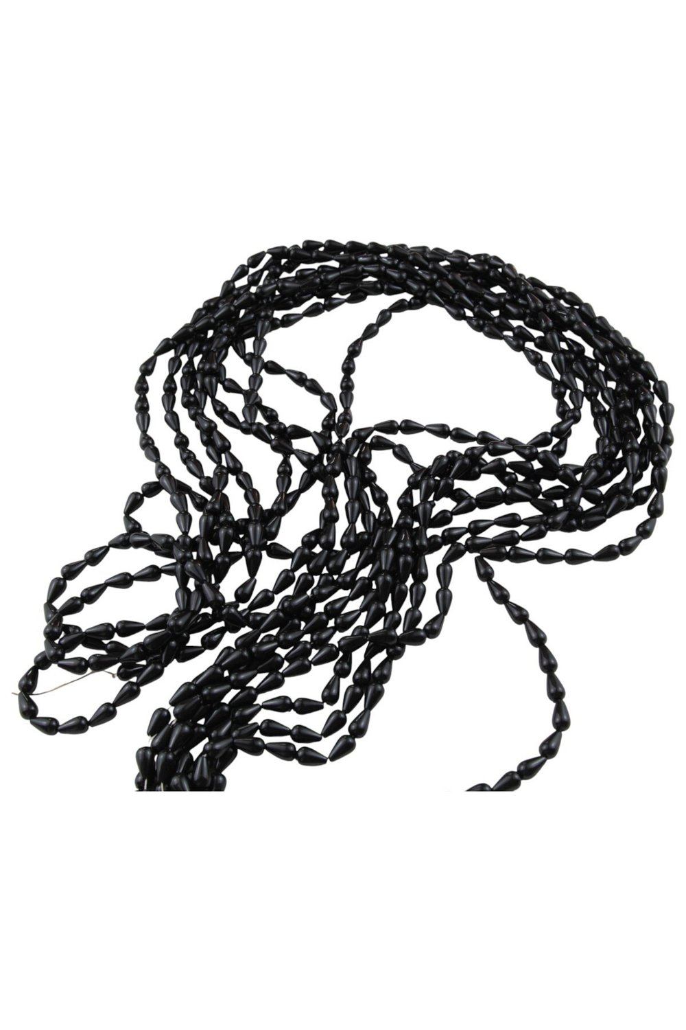 Damla İnci 6x10 mm Siyah Boncuk (20 Gr Ortalama 125 Adet)