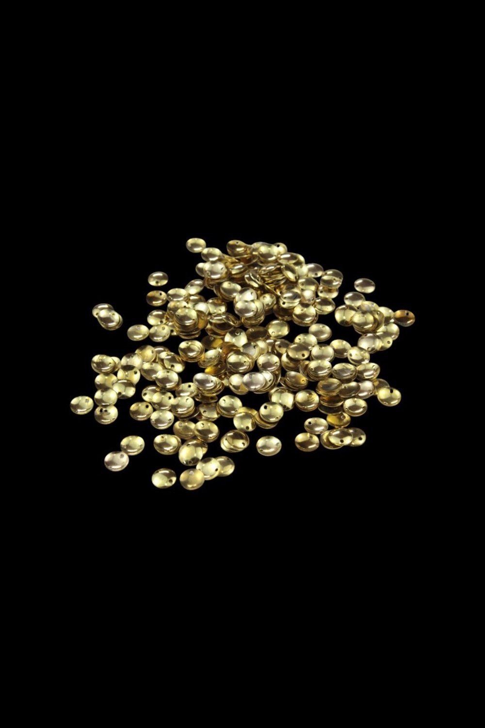 Gold 10 mm Bombeli Pirinç Metal Pul Payet (30 Gr 80 Adet)
