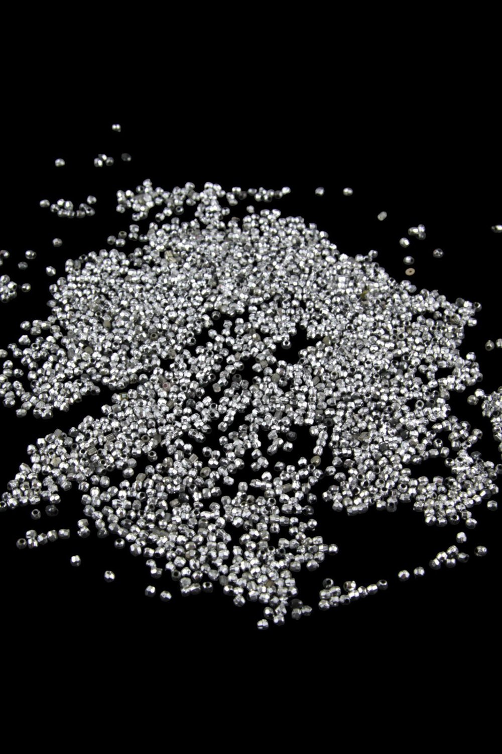 Gümüş 3 mm Plastik Boncuk Akseuar Takı Malzeme (25 Gr)