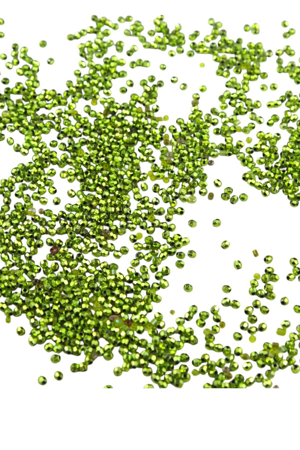Güzel Yeşil 3 mm Plastik Boncuk Aksesuar Takı Malzemesi (25 Gr)