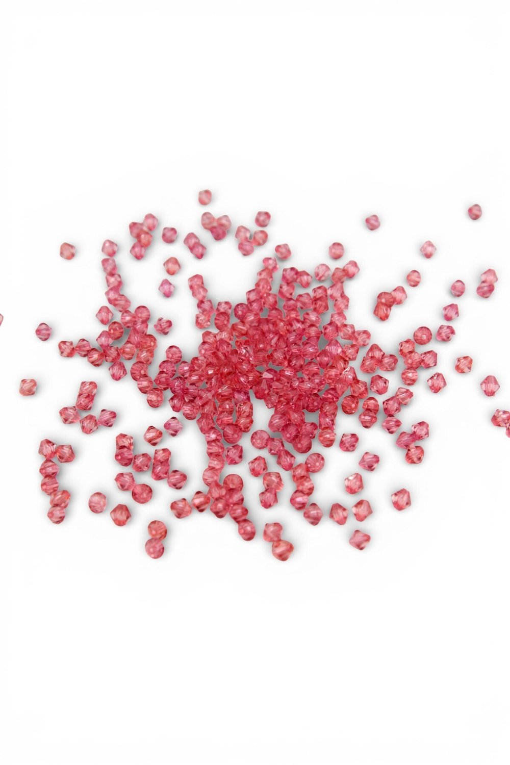 Işıltılı Pembe 6 mm Akrilik Boncuk Aksesuar Takı Malzemesi (35 Gram)