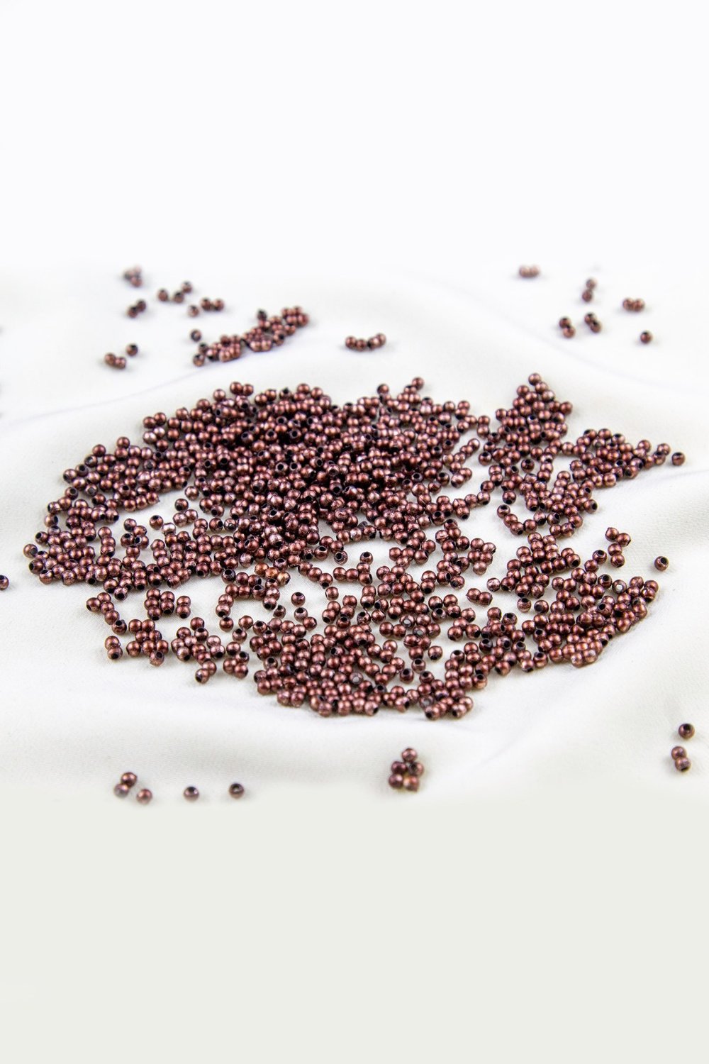 Kahve Mor 3 mm Plastik İnci Boncuk Takı Aksesuar Malzemesi (25 Gr)