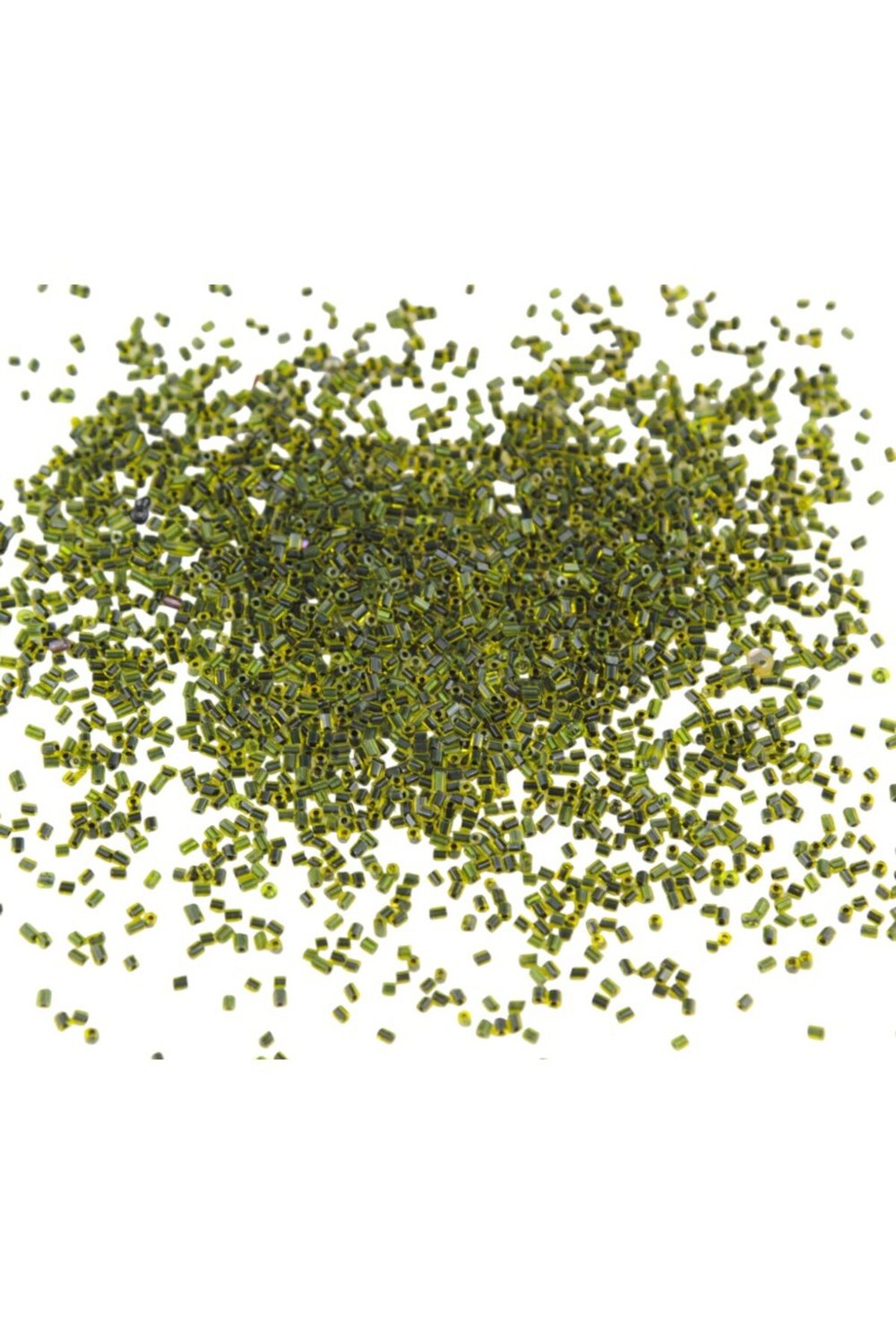 Kesme Boncuk İçten Boyalı Yeşil 2x1,5 mm (100 Gr 4000 Adet)