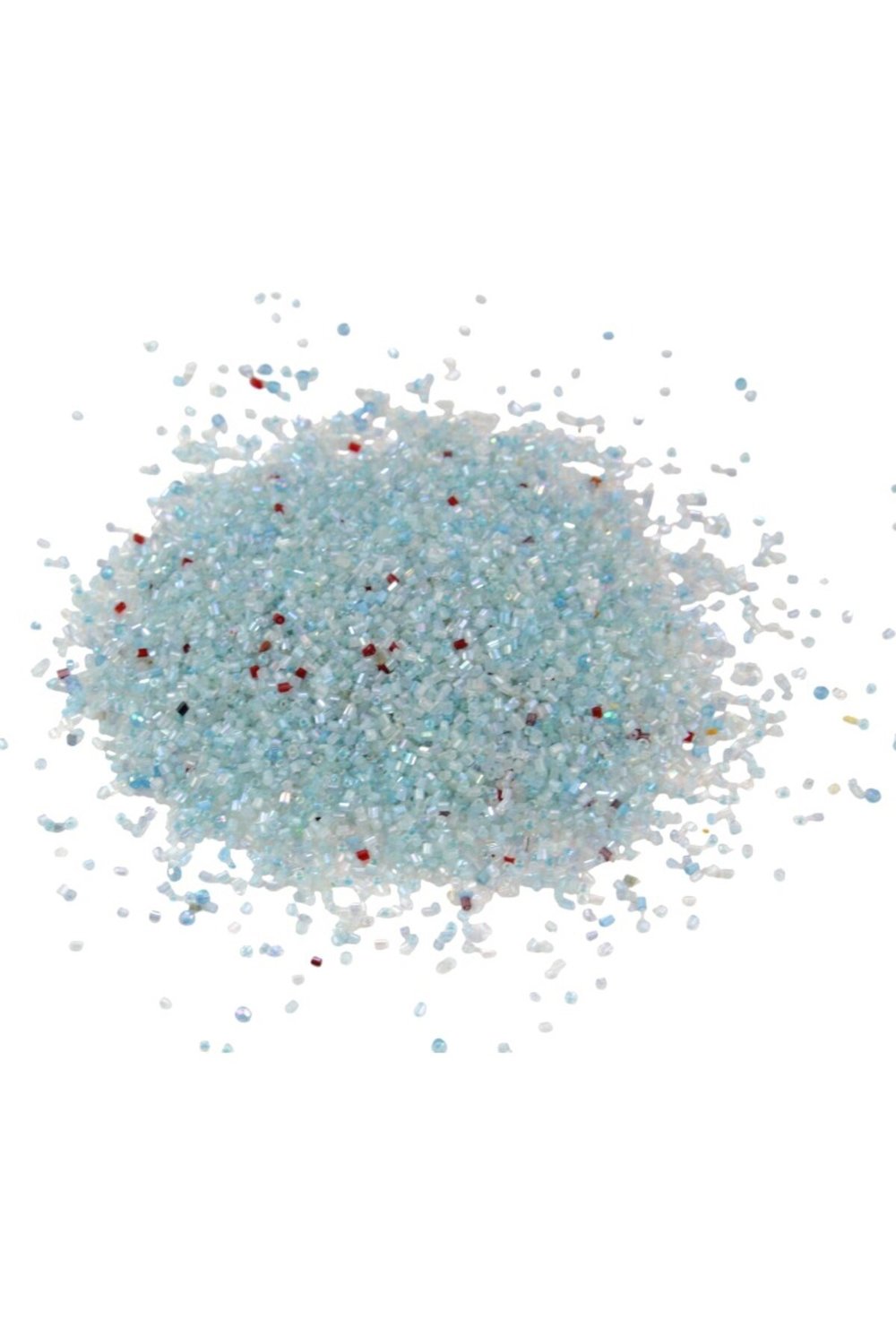 Kesme Boncuk İki Renk Mavi Karışık 2x1,5 mm (100 Gr 4000 Adet)