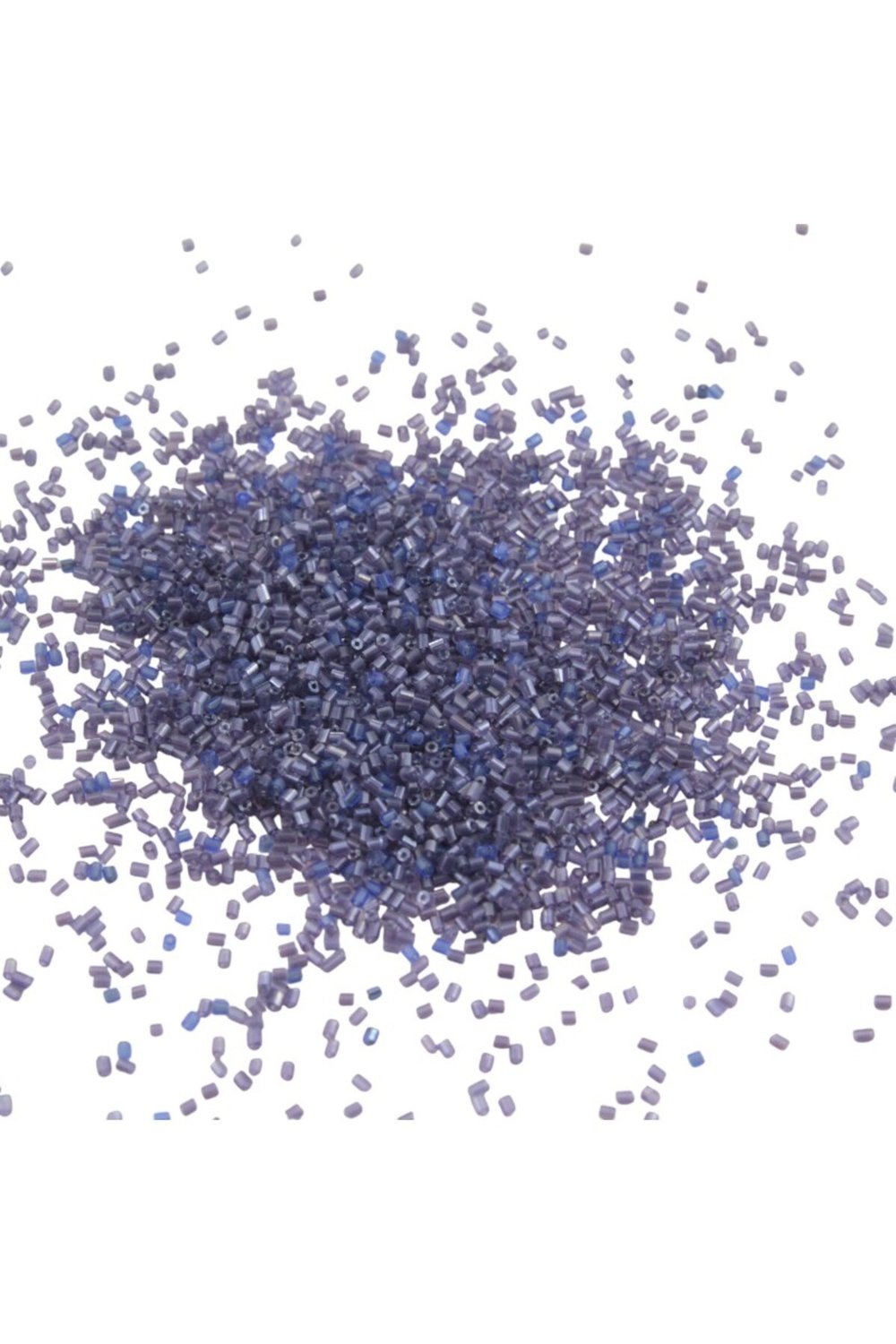 Kesme Boncuk Janjanlı Kırık Lila 2x1,5 mm (90 Gr)