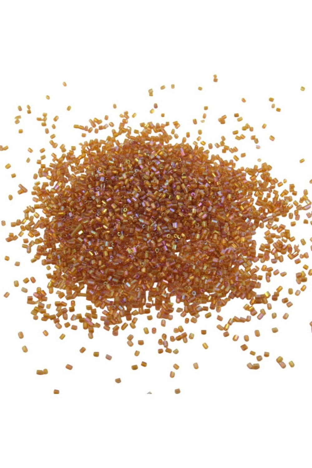 Kesme Boncuk Koyu Kehribar 2x1,5 mm (100 Gr 4000 Adet)