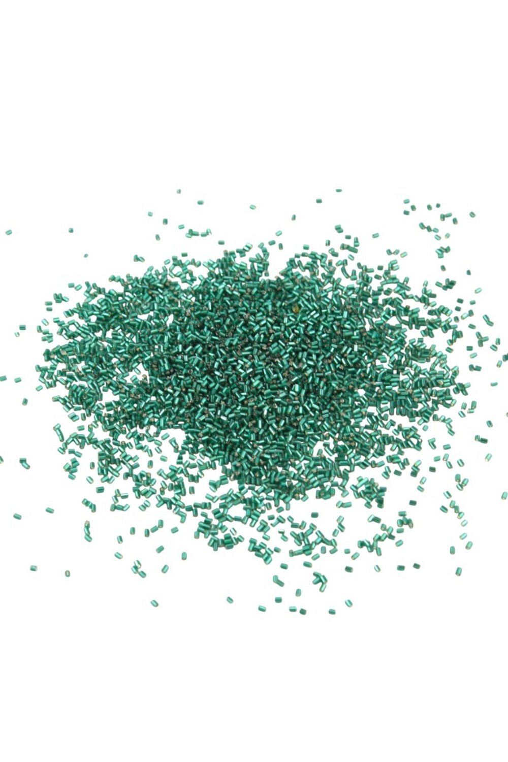 Kesme Boncuk Kristal Turkuaz Yeşili 2x1,5 mm (100 Gr 4000 Adet)