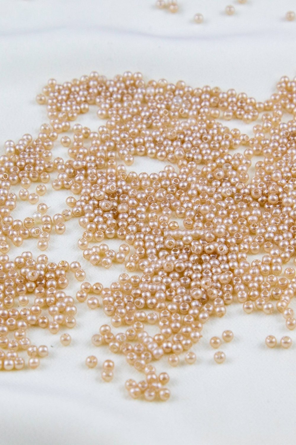Koyu Bej 3 mm Plastik İnci Boncuk Takı Aksesuar Malzemesi (25 Gr)