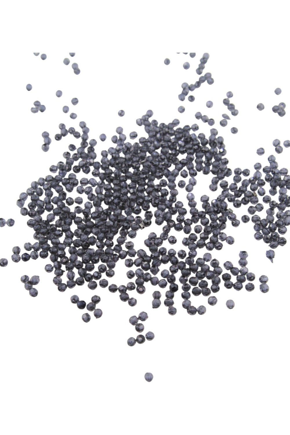 Koyu Gri Siyah Tonunda 4 mm Basık Dünya Akrilik Boncuk Akseuar Takı Malzeme (25 Gr)