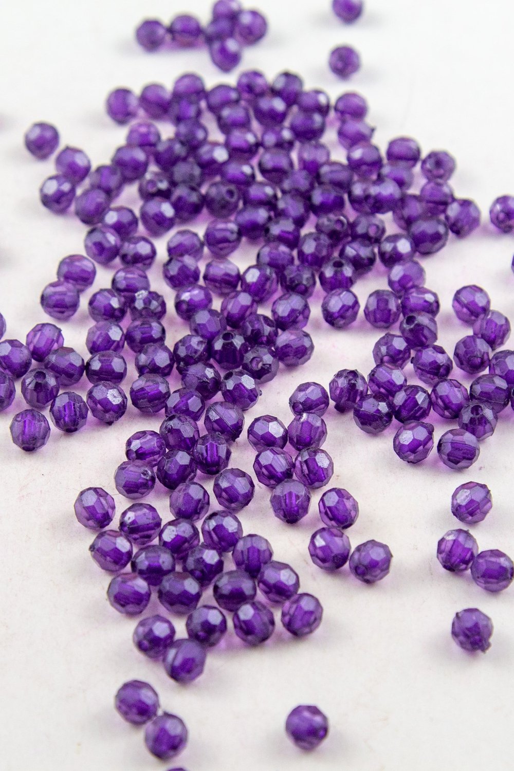 Koyu Mor 6 mm Dünya Akrilik Boncuk Aksesuar (25 Gram)