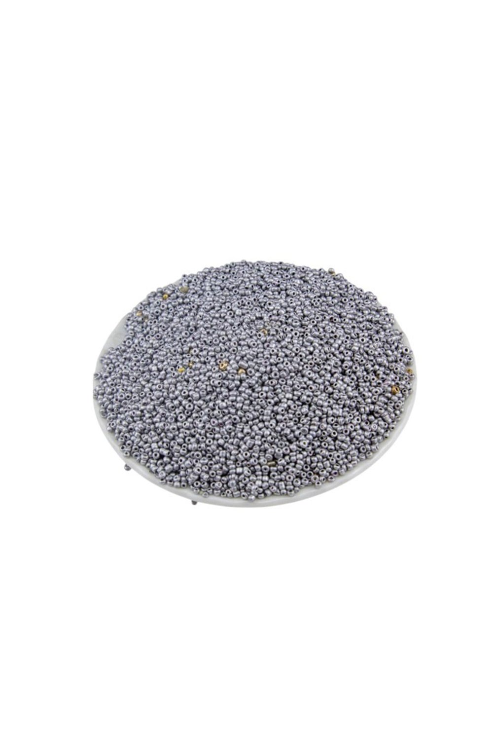 Mat Gümüş Kaplama (11/0) 2 mm Kum Boncuğu 100 gr