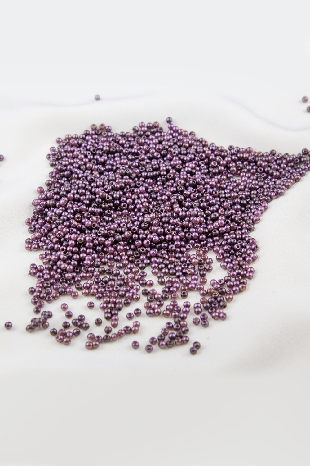 Mor Kahve 3 mm Plastik İnci Boncuk Takı Aksesuar Malzemesi (25 Gr)