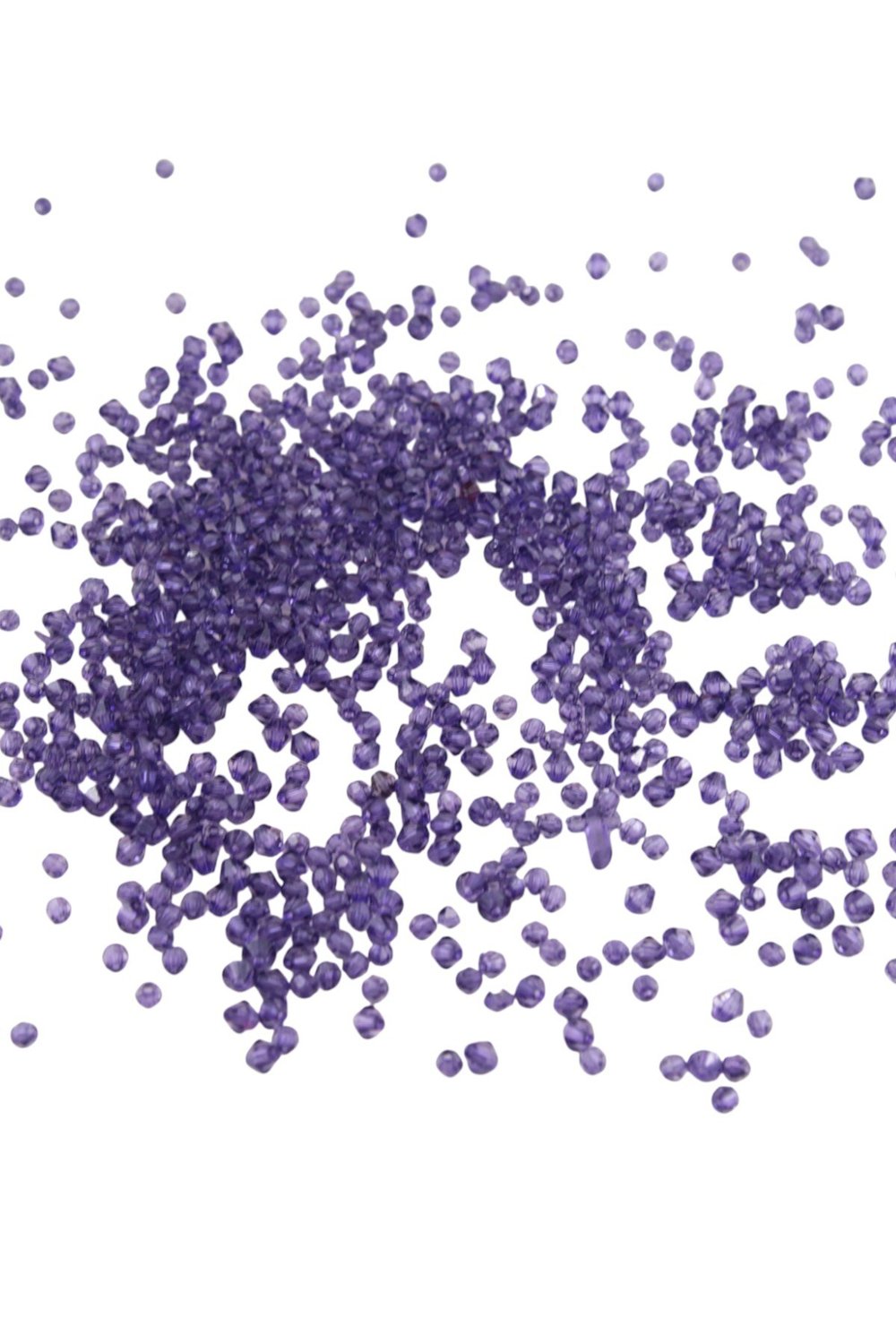Mor Rengi 4 mm Basık 5 mm Piramit Karışık Akrilik Boncuk (30 Gr)
