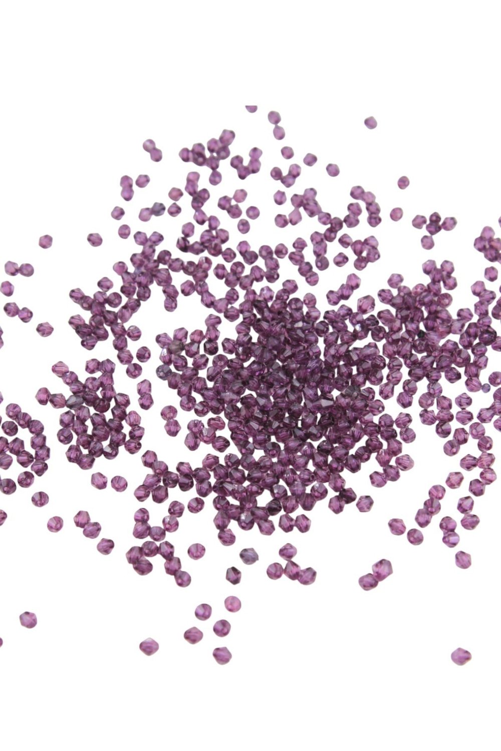 Mürdüm Tonları Piramit Akrilik Boncuk 4 mm Aksesuar Takı Malzeme (25 Gr)